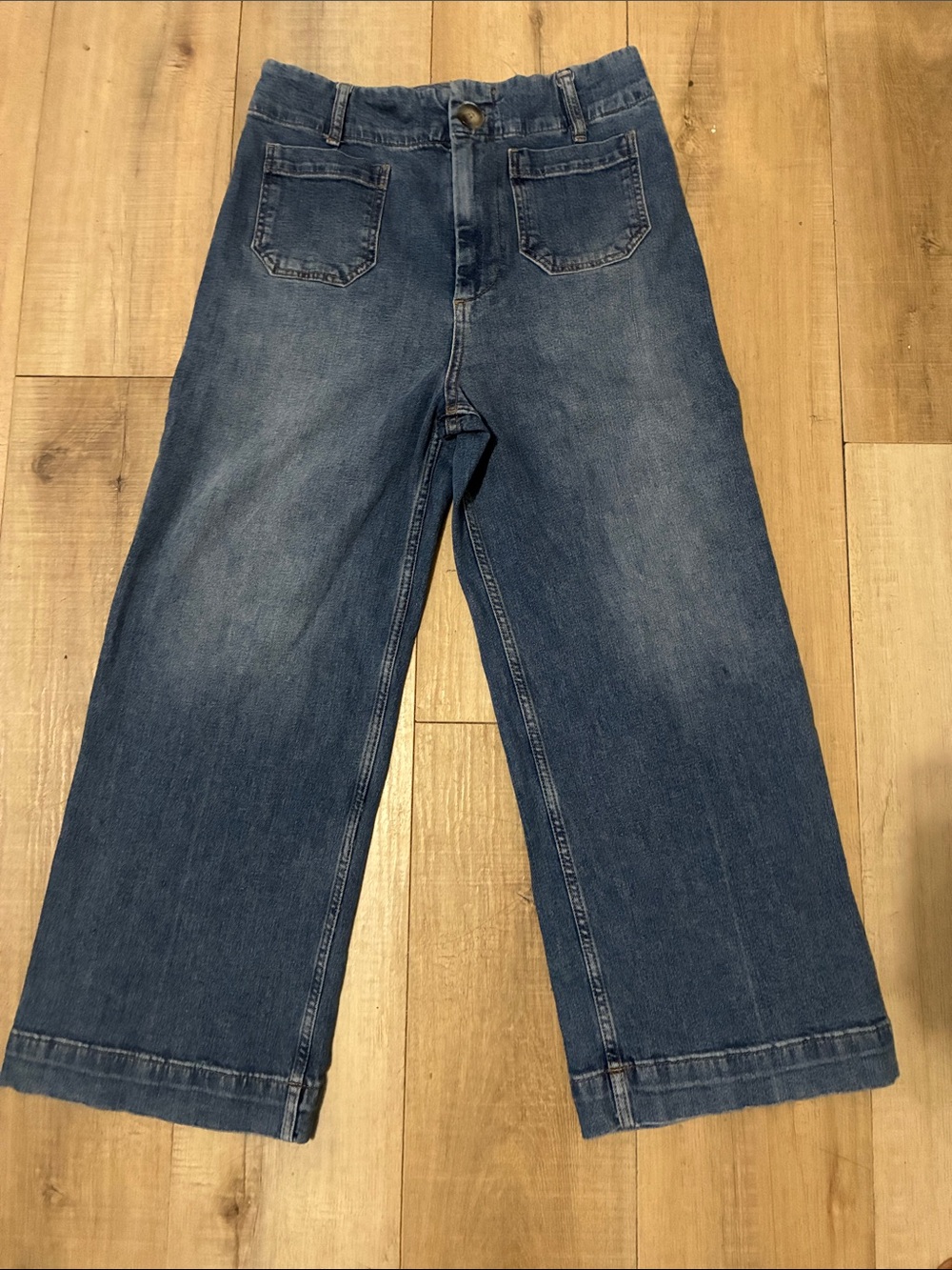 The Skipper High-Rise Wide-Leg Pants by Pilcro: Denim